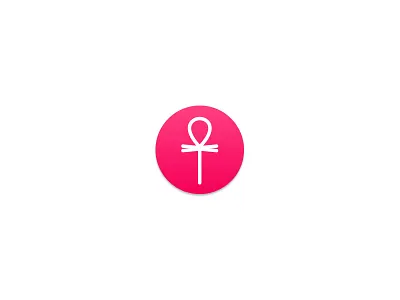Ankh icon circle egyptian icon minimal monogram pharaohs simple