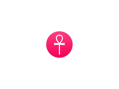 Ankh icon circle egyptian icon minimal monogram pharaohs simple