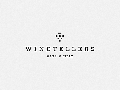 Winetellers branding grape logo wine