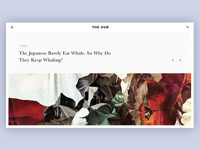 The Hub "Article" article clean. color concept news portal resource ui ux web