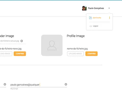 Header Dropdown Menu dropdown menu uniplaces user
