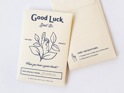 Good Luck Seed Co. illustration typography