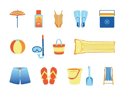 beach III beach equipment chill porcelain print summer