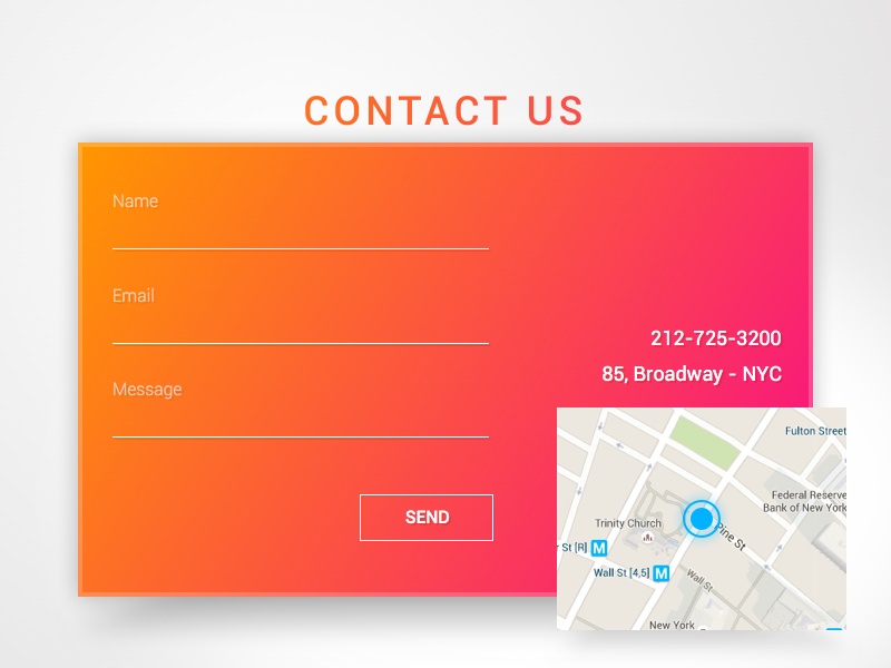 Daily UI 028 - Contact Us by Marco Frasson on Dribbble