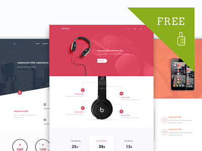 FREE :: xSale - Product Marketing UI Pack creative download free free psd market marketing pack psd sale template ui