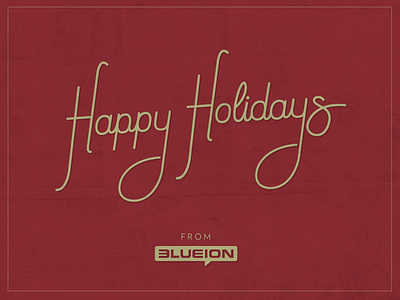 Happy Holidays from Blue Ion custom type happy holidays illustrator vector