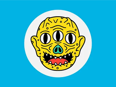 Kaiju Ralph character eyes face illustration kaiju monster