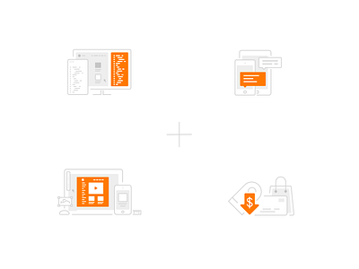 Netguru services icons creative design e commerce icons mobile development services web development