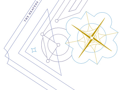 Star of Wonder WIP astronomy christmas card line art psalm 19:1 star