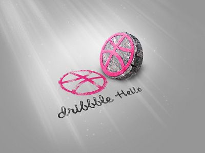 The one design dribbble firstshot hello dribble icon invitation logo neumorphism