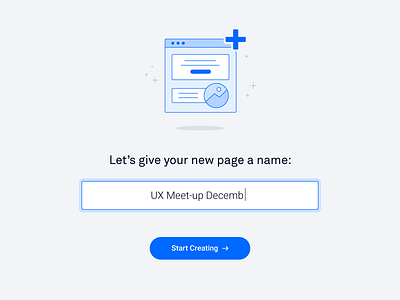 Create New Landing Page - UI & Illustration button create form field illustration landing page leadpages line name new vector