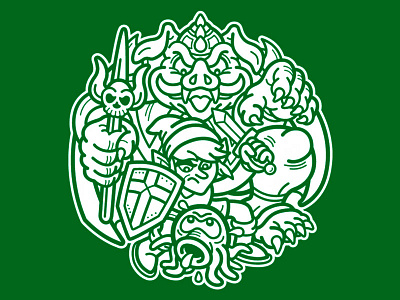 New Adventure T-shirt 80s 90s cartoon ganon link nes nintendo octotok tshirt vector zelda