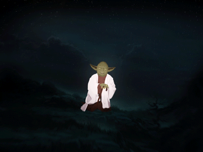 2D flat Yoda animation character flat gif loop rogueone starwars starwarsgames starwarsrebels theforceawakens yoda