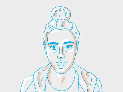 Portrait Art clean design design graphic design illustration illustration art line art minimalist portrait portrait art