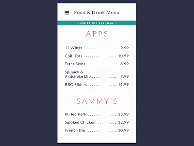 Menu app dailyui design graphic design mobile ui user interface