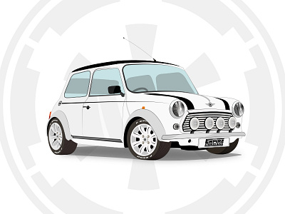 Storm Trooper Mini Cooper car cooper illustrator mini minicooper starwars stormtrooper vector