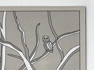 Standard Deluxe 20th Anniversary Show Poster black construction forest line monoline music nature owl poster screenprint white