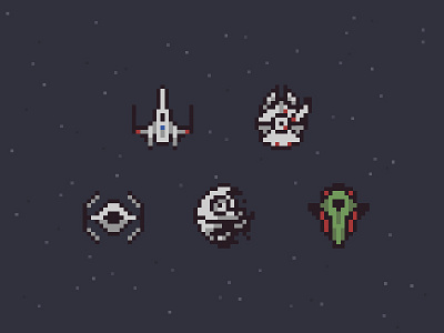 Never Tell Me The Odds death star illustration millenium falcon pixel slave 1 space star wars tie fighter x wing