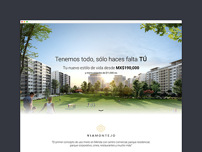 Vía Montejo - Landing Page hint landing vía montejo