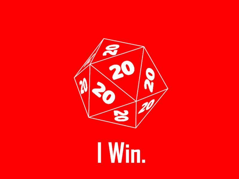 I Win (ThinkGeek) 20 ae c4d d20 dice dynamics i win odds