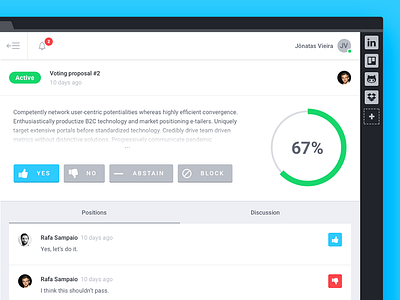 Sneak Peak - Voting UI app chart flat score ui ux votes