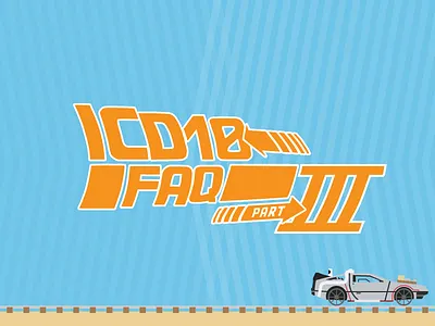 ICD-10 FAQ Part Three - BTTFIII back to the future blog bttf cowboy delorean dmc12 illustration track train vector webpt western