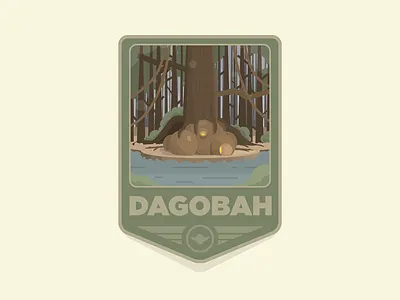 Dagobah dagobah illustration movies patch pop culture sci fi simple star wars vector
