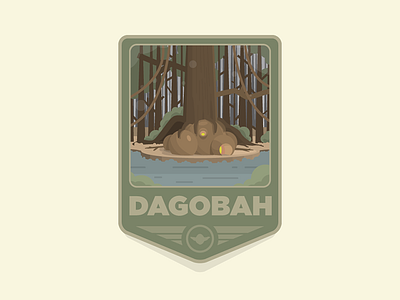 Dagobah dagobah illustration movies patch pop culture sci fi simple star wars vector