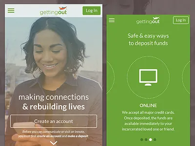 GettingOut - Mobile web gradient illustration introduction landing page mobile web photography ui