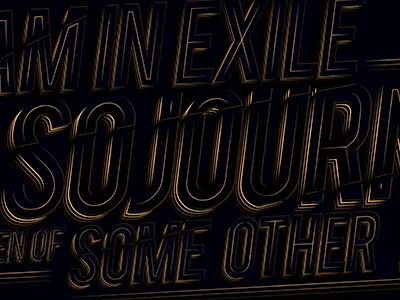 In Exile lettering line work refugee thrice xenophobia