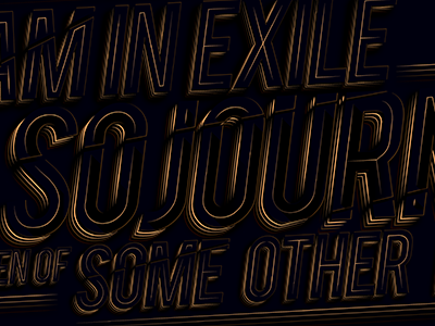 In Exile lettering line work refugee thrice xenophobia