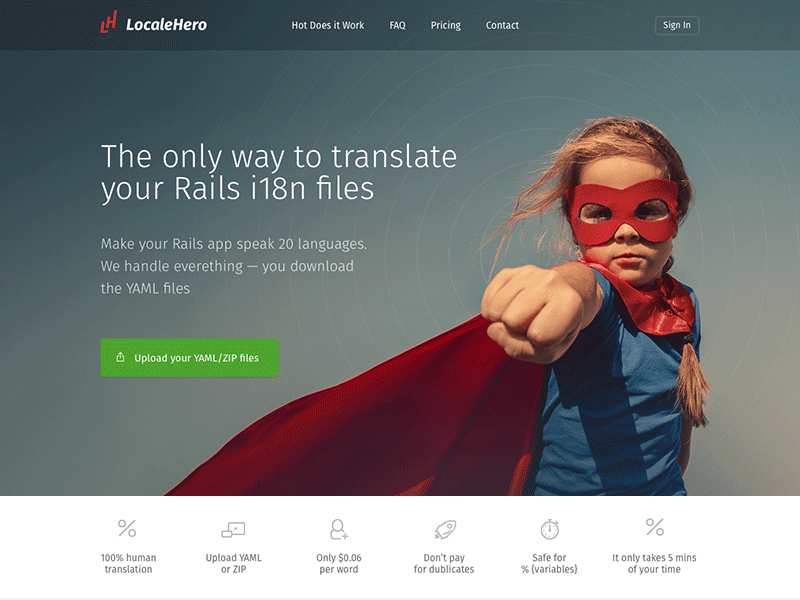 LH Concept art direction gui interface landing landingpage rails ruby site translation web web design website