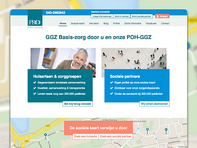 Website Pro Praktijksteun connect design eindhoven healthcare identity interactive responsive restyle user interface webdesign