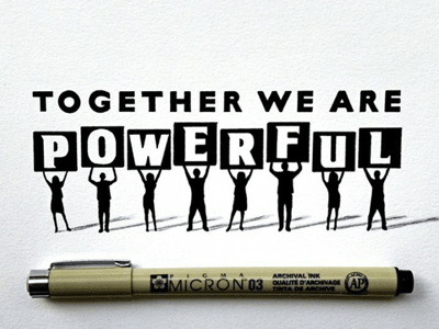 Together art clean design drawing hand drawn hand lettering illustration lettering logo simple type