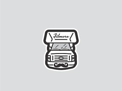 Filmore automobile illustration logo mustache rv sticker xmas gift