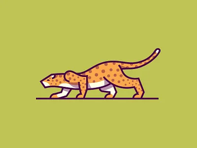 Jaguar animal cat illustration jaguar mark simple