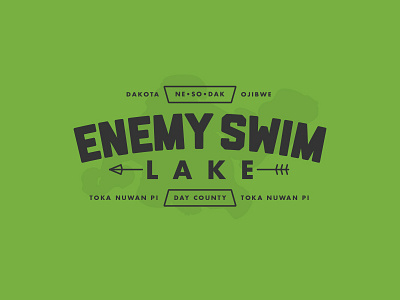 Enemy Swim Lake badges classic fishing lakes sd simple south dakota vintage
