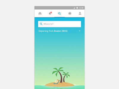 Android Search android app flight illustration search trip ui