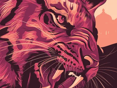 Tiger animal cat color digital art endangered fundraising illustration tiger vector wwf