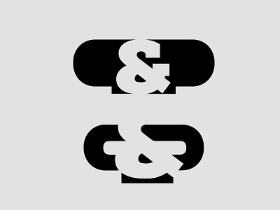 P&P ampersand logo negative space p