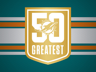 Miami Dolphins 50 Greatest Logo football logos miami dolphins nfl sports