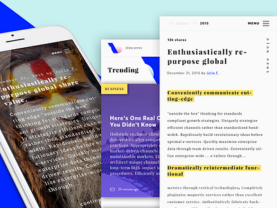 Mobile reading concept android blog editorial flat ios mobile news press reading responsive ui