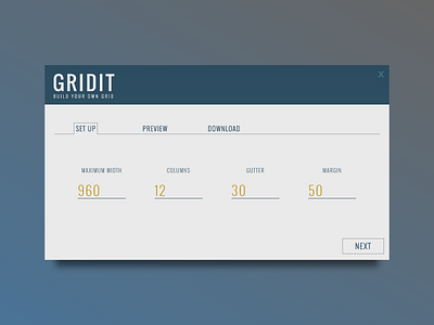 Day 030 - Grid Builder app builder dailyui day030 day30 grid ui user interface web