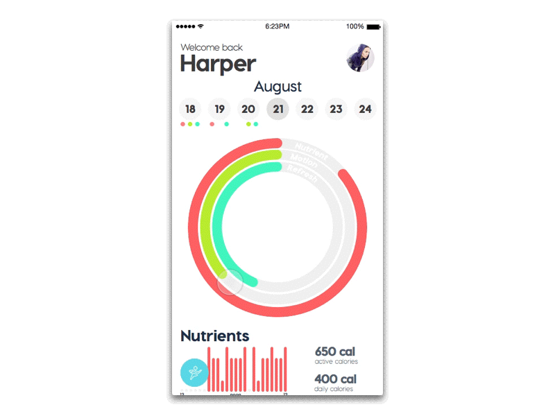 An Impulse to switch things up animation app colors colourapps gif health healthnerds ios menu secret