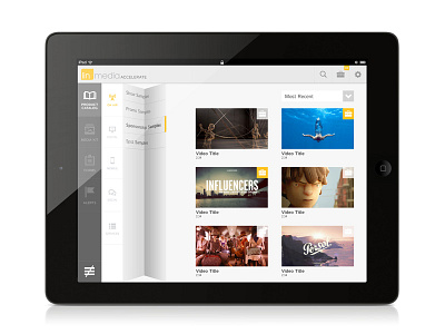 Lin Media - Accelerate App interface ios ipad menu navigation tablet ui