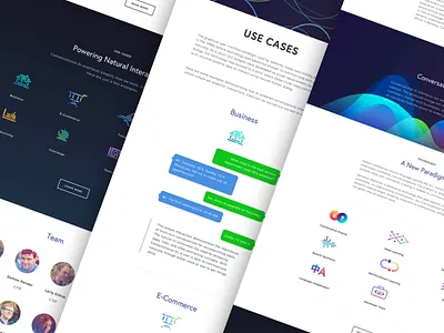 Semantic Machines Website ai flat landing page web