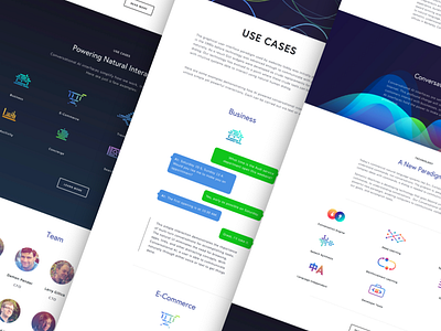 Semantic Machines Website ai flat landing page web