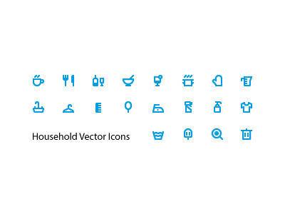 Free Household Icon Set coffee free freebie glove glyphs household icon icons laundry sink soap vector