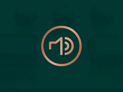 M audio logo audio circle lineart mastering