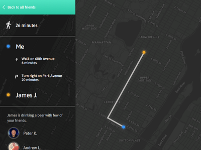 Daily Ui #020 - Location Tracker app location map